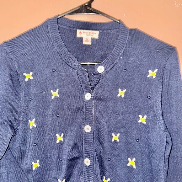 Brooks Brothers Red Fleece Bumblebee Cardigan - Size Medium - Picture 7 of 8